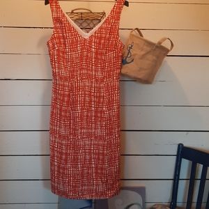 Michael red patterned dress